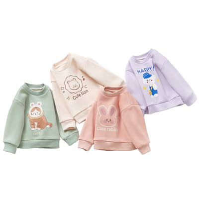 早春儿童卫衣加绒保暖打底衫