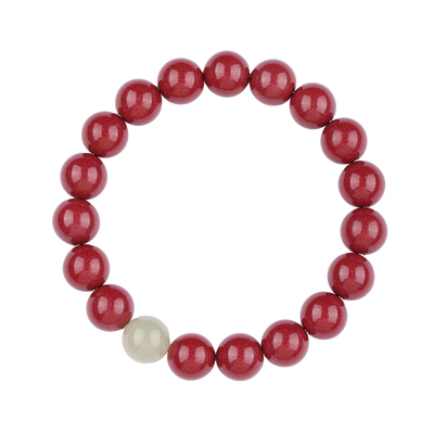 普陀山天然原矿朱砂手串