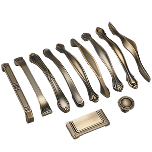 新中式柜门美式拉手 仿古橱柜 柜门 青古铜衣柜抽屉黄古铜小把手