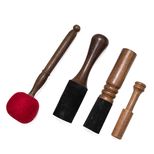 尼泊尔进口手工颂钵槌佛音敲棒水晶钵棒疗愈工具皮棒转水花铜钵棒