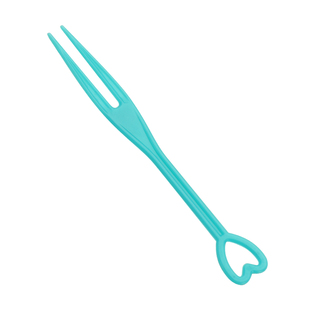 水果叉一次性叉子单独塑料透明小叉子蛋糕甜品点心签PS多色试吃叉