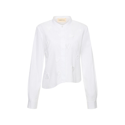 宝姿PORTSPURE女装舒适经典松弛淡人甜美花卉衬衫上衣