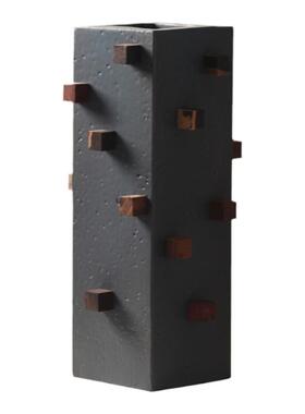 摆件样板间花器本墨陶瓷