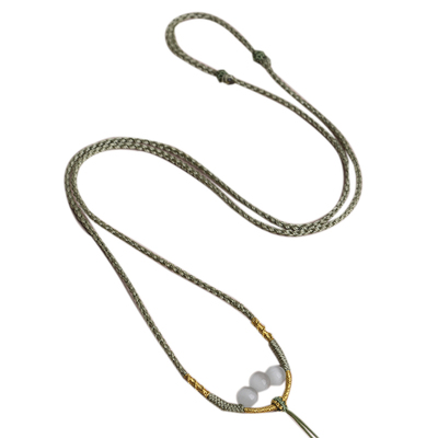 纯手工编织吊坠挂绳转运珠编绳细