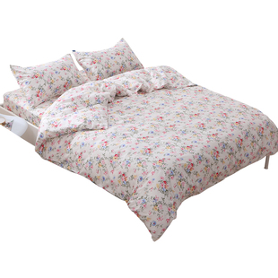 田园小碎花学生床单被罩3件套四件套全棉纯棉床上用品双人1.82.0m