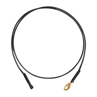 蜡皮项链绳黑色锁骨链男女黄金翡翠玉佩天珠吊坠挂绳横穿挂脖绳子