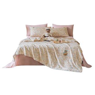 TeenieWeenie小熊全棉双层纱夏被儿童空调被纯棉夏凉被可机洗被子