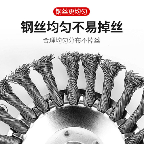 割草机钢丝打草头除草轮园林锄草打草机钢丝头除锈除草盘通用配件
