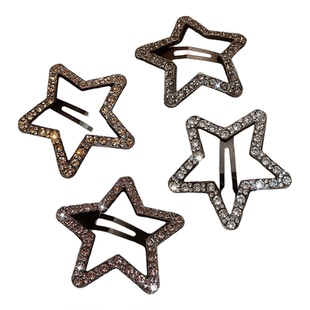 五角星星发夹女前额侧边碎发刘海夹子新款后脑勺云朵发卡bb夹头饰