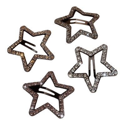 五角星星发夹女前额侧边碎发刘海夹子新款后脑勺云朵发卡bb夹头饰