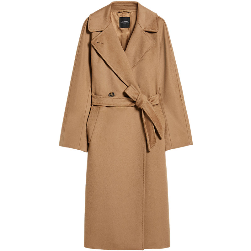 【经典款】Weekend MaxMara 女装RESINA羊毛系带大衣5016113306