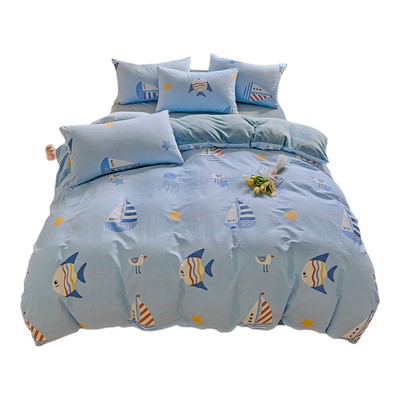 儿童一面绒一面纯棉被套新款冬季