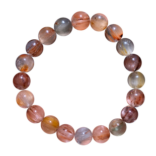 天然彩兔毛手链单圈冰透柔顺发丝彩发晶手串水晶饰品情侣送礼物女