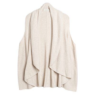 圈圈纱棉混纺针织披肩式马甲