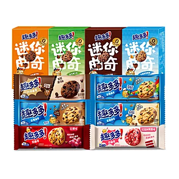 【任选7】趣多多大块曲奇饼干缤纷口味合集