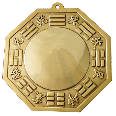 纯铜八卦镜凸镜门口凹镜太极镜大门窗户阳台对门铜镜铜质凸面镜子