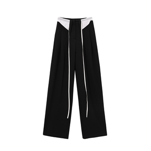 胖mm大码女装西装裤女秋季新款长裤宽松显瘦裤子休闲百搭黑色西裤