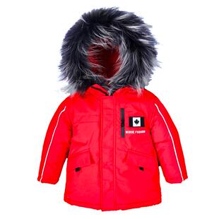 韦氏新款男童中大童儿童卡通羽绒服韩版加厚防风保暖连帽外套