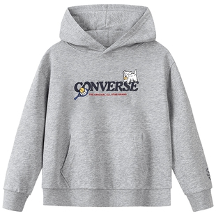 匡威儿童卫衣男童女童连帽衫上衣2025秋季新款长袖毛圈休闲春秋装