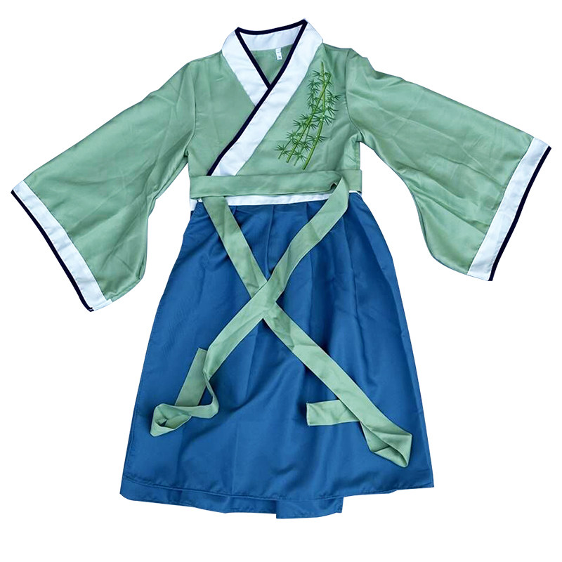 儿童短袖汉服国学服装时尚古装舞蹈服男女同款开学礼三字经演出服