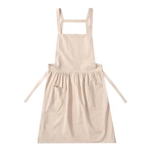 围裙厨房家用做家务纯棉袖套女防污防油餐饮烘焙美甲高级感工作服