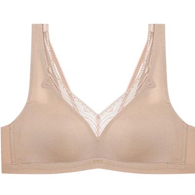 爱慕春日和风内衣女无钢圈深V中厚隐孔杯背心式文胸AM17C532