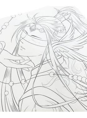 百妖行玉人歌 古风涂色线描集 飞乐鸟涂色集秘密花园临摹画册古风彩铅画水彩马克笔国风线描绘画技法素描涂色书山海经搜神记