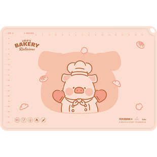 川岛屋&lulu猪联名 硅胶揉面垫子切面刀擀面杖家用三件套烘焙工具