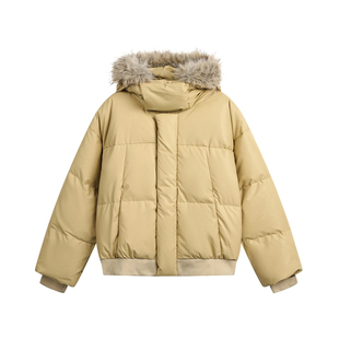 TIRED美式潮流90白鸭绒毛领羽绒服冬季新款情侣宽松保暖休闲外套