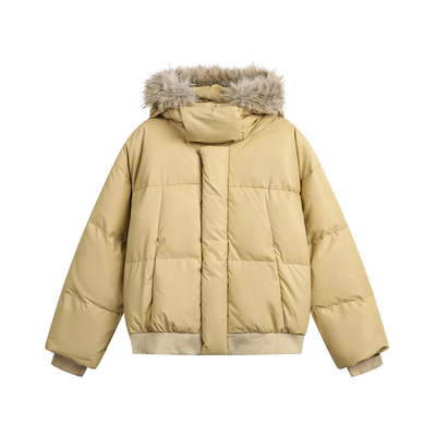 TIRED美式90白鸭绒毛领羽绒服