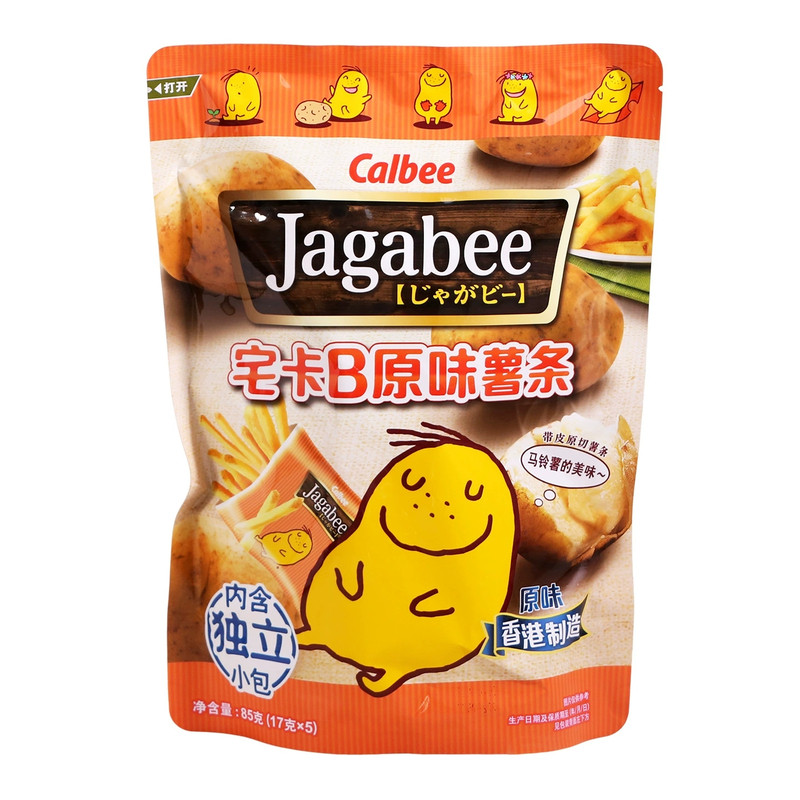香港进口Calbee牌卡乐比宅卡B原味薯条内含独立小包休闲零食85g