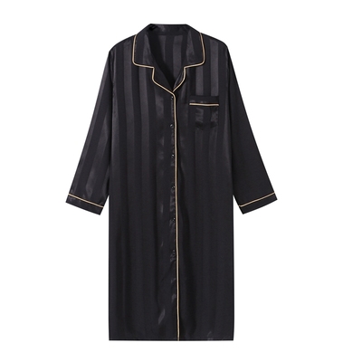 丝绸短袖大码薄款宽松睡裙