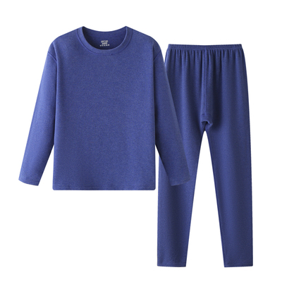 秋冬胖童纯棉胖男童内衣套装宽松