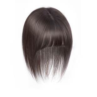 漫画刘海假发女片头顶遮白发增发量蓬松含真发高颅顶齐刘海补发片