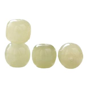 天然冰种和田玉晴水老型桶珠散珠手链玉珠子配珠玉石diy白玉手串