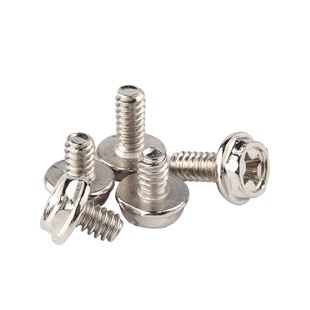 电脑硬盘螺丝外六角螺丝3.5*6带垫防滑机箱螺丝M3.5粗牙美制100个