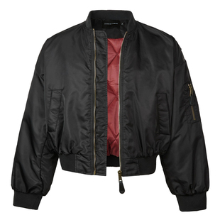 RuleByMe 阿尔法丝绒bomber夹克棉服ma1飞行员短宽版型冬季厚外套