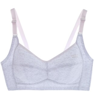 大码少女内衣初中高中学生文胸无钢圈纯棉薄发育期胖mm防外扩胸罩