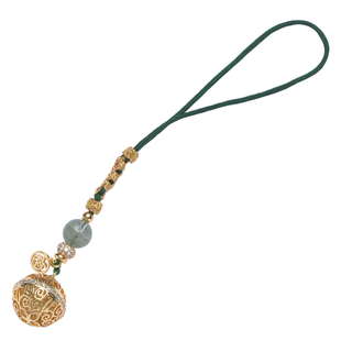 麦玲玲吉庆堂七色闪金彩玄-绿幽灵挂饰工作者转运珠水晶手机挂件