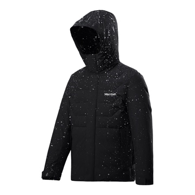 MARMOT土拨鼠羽绒服男连帽防风防水保暖大衣户外登山骑行夹克外套