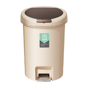 五月花手按脚踩垃圾桶带盖双开宿舍酒店办公室家用厨房客厅垃圾篓