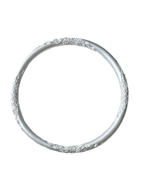 足银9999国风新中式古法银祥云卷草纯银手镯百搭实心闭口送礼物