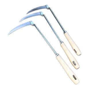 割韭菜小镰刀不锈钢割草刀加密细齿小禾镰除草工具神器农用割麦子