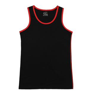 无痕纯棉背心男士健身运动无袖纯色紧身弹力薄款打底汗衫背心大码