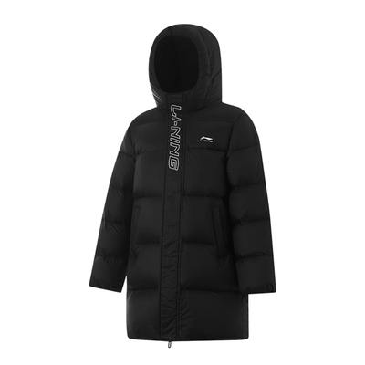 李宁童装中长款男女防泼水羽绒服