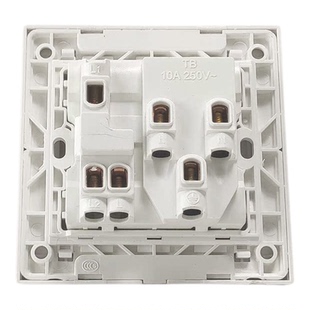 藤本开关插座86暗装 一位开关带二三插座 家用1开5孔墙壁面板