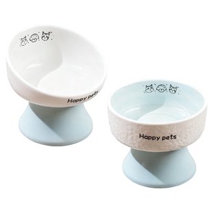 猫碗陶瓷宠物碗猫水碗猫咪饭碗猫粮碗狗狗食盆猫食盆小狗不易打翻