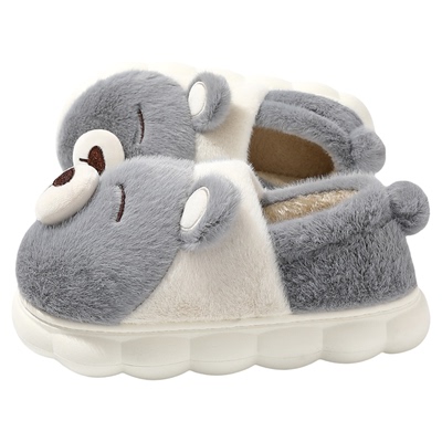 【红豆棉拖鞋】男款冬季包跟防滑