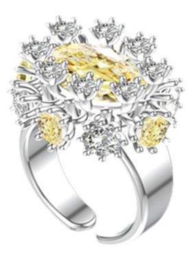 LILIFAN蒲公英宝石戒指开口戒指