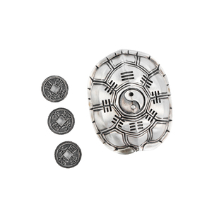 三才手把件丨琢匠国风原创s925银乌龟壳解压手盘文玩龟甲饰品摆件